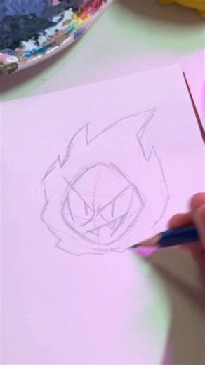 Drawing Gastly! 👻 #pokemon #drawing #illustration #sketchbook #pokemonfirered