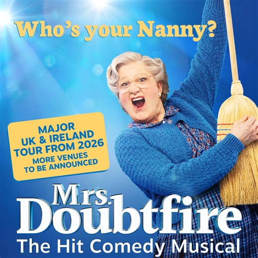 Just a little light travelling, dears… tour life looks good on her! 👜💙 More dates to be announced, keep your eyes peeled Poppets. 👵🏻 www.mrsdoubtfiremusical.co.uk | Mrs. Doubtfire UK
