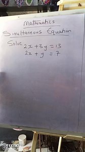 Solving Simultaneous Equations in Maths