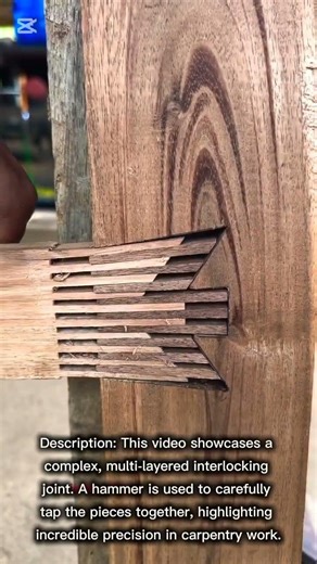 Detailed Interlocking Wood Joinery Technique