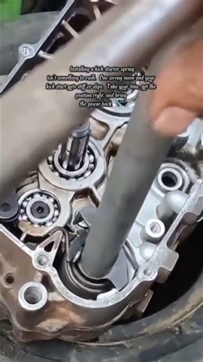Kick Starter Spring Installation Tips #MotorcycleRepair #KickStart #BikeMechanic #EngineWork