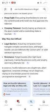 Anyone thinks are Hostile Takeover was or will illegal? It clearly answered: No, It's a legal.