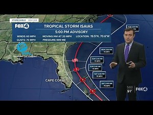 Tropical Storm Isaias exits the Dominican Republic