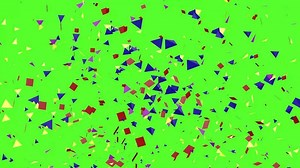 Download Celebration confetti falling on a green screen for free