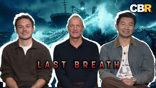 Last Breath's Finn Cole, Woody Harrelson, and Simu Liu Appreciate Simu's Muscles