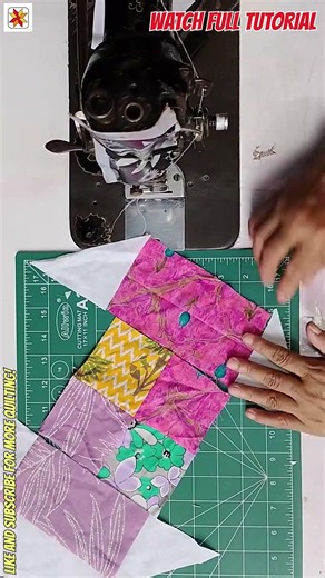 How to Make a Stunning Patchwork Quilt from Fabric Scraps #patchwork #shorts