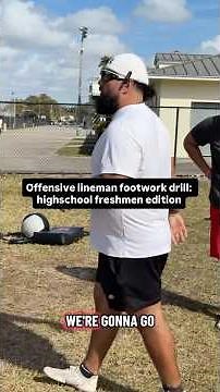Offensive lineman footwork drill: highschool freshmen edition