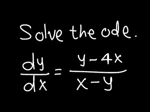 Diff Eqn: Solving first order homogeneous equation 6/6