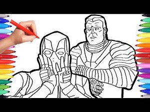 Marvel Deadpool Coloring Pages | Watch How to Draw Deadpool | Superheroes Coloring Pages