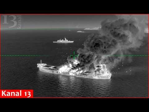 Ukrainian drones obliterate the last Russian ferry in Kerch Strait in Crimea