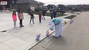 17K views · 44 reactions | Easter bunny delivers eggs to kids in Omaha, Nebraska neighborhoods.  | The National Desk - TND | Facebook