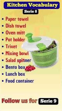 Learn Kitchen Vocabulary in English FAST 🍳 | Listen & Repeat with Jean & Fabie (8/30 Series)