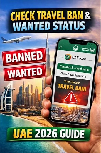 How to Check Travel Ban & Wanted Status in Dubai Police App | UAE 2026 Guide #travelban #wanted