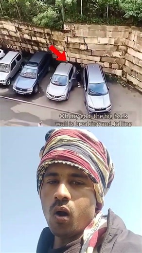 walll car driving risk man #youtubeshorts