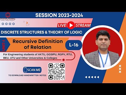 DSTL16: Recursive Definition of Relation | Set Theory& Relations | Discrete Structures