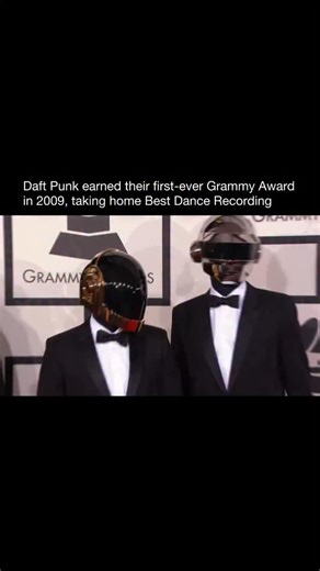 Songs on Instagram: "Daft Punk earned their first-ever Grammy Award in 2009, taking home Best Dance Recording for “Harder, Better, Faster, Stronger (Live).” It was a major milestone for the French duo, marking the moment the industry finally recognized the impact they’d been making for nearly a decade. The win helped pave the way for their massive mainstream breakthrough later on with Random Access Memories and “Get Lucky.” A turning point in electronic music — and the night Daft Punk officially