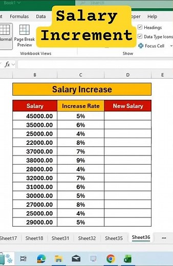 How to Make Salary Increment Sheet in Excel.