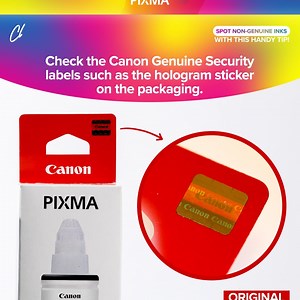 Always look for the Hologram sticker on every ink packaging to identify that it is an original ink. Non-Genuine inks also place similar stickers but do not show a hologram image of Canon's Security Label. Check our new webpage about the Genuine Inks Campaign here: https://ph.canon/en/consumer/web/why-use-genuine-inks Call our Customer Care Hotline 02-88849000 or email us at customer_care@canon.com.ph for inquiries. Buy Genuine inks here: 🛒Lazada: https://s.lazada.com.ph/s.ffBBD 🛒Shopee: https: