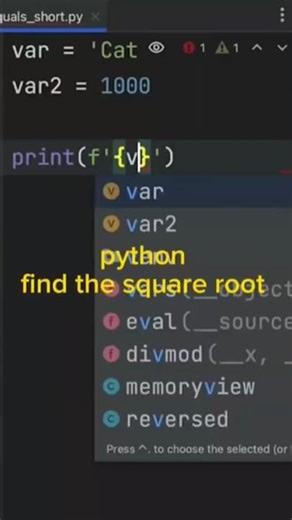finding the square root in python 🐍#python #like #subscribe #basics #square