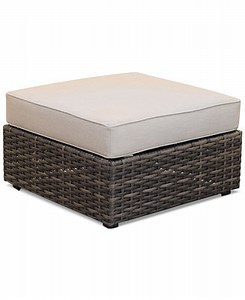 CLOSEOUT! Viewport Outdoor Ottoman with SunbrellaÂ® Fabric, Created for Macy's - Macy's