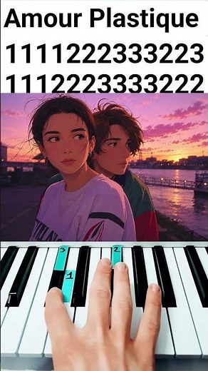 Piano Tutorial Amour Plastique #piano #shorts #easy