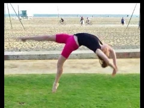 Cartwheel Gainer Back Handspring Stepout Tutorial With Coach Meggin