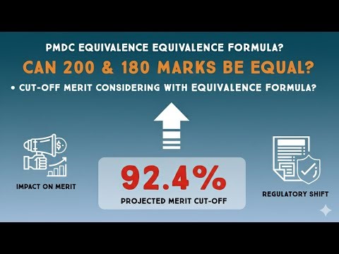 MDCAT Tips | Will PMDC Implement the Equivalence Formula? | Cut-Off Merit With Equivalence Formula?