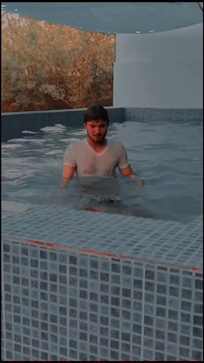 Fun Pool Playtime: Water Splashing Moments