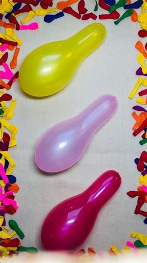 Small Balloons Pop ASMR || Yellow Pink Red Rub || Pop Satisfying 🎈🎨💥 #shorts #satisfying #balloonpop