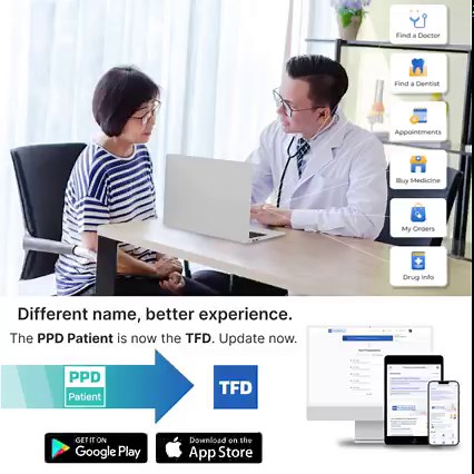 The PPD Patient App is now known as the TFD App. In line with this, we would like to remind you to update your PPD Patient App. This will allow you to access the TFD App for a better experience. Update your app here: https://qrco.de/TFDApp_DIGITAL #PPD #PPDPatient #TFD #TFDApp #ConnectingHealthCare #ConnectedHealthCare | The Filipino Doctor