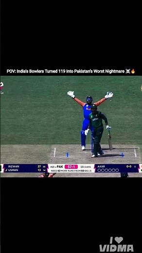 Pakistan Thought 119 Was Easy Until India’s Bowlers Started Hunting ☠️🔥 | IND vs PAK 2024 #shorts