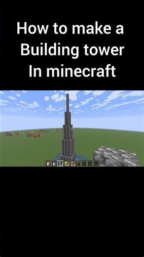 how to make a tower in minecraft #minecraft #gaming #shorts