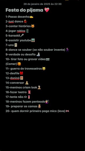 coisas pra fazer na sua festa do pijama✋😌✋💖💅💋