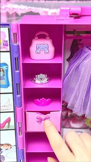 Cute Barbie Closet Makeover with Adorable Outfits 👗✨ #asmr #unboxing #satisfying