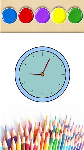🕐 Draw a Clock Step by Step || 🕒 Quick Easy for Kids 🎨 ✍️