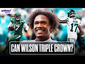 Garrett Wilson's BOLD Triple Crown Claim & JOURNEY with Aaron Rodgers | Yahoo Sports Interview