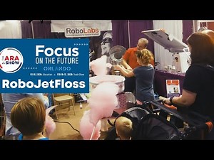 RoboJetFloss flying cotton candy machine at ARA Show
