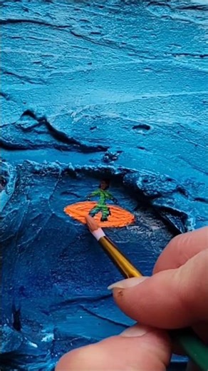 SOLD 🌊 3D surfing texture artwork has found a forever home💙 #surfing #3dart #ocean #oceanart #artist