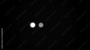 Animation loading bar 4 dots looping progress icon on black background. loading animation concept. cartoons, tv channels ,a dot doing shuttle among 3 dots animated icon motion graphic