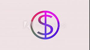 Black US Dollar icon. USA Dollar signs symbol. US Dollar gold symbol looped rotation on transparent. 4k