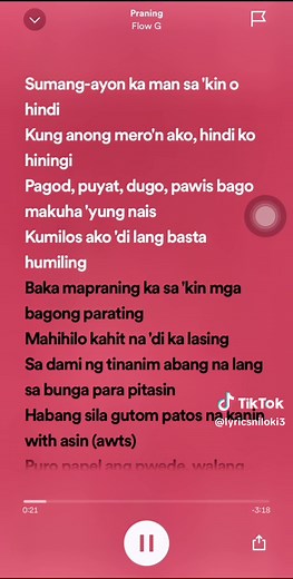 Praning - Flow G #flowg #fyp #foryou #lyrics