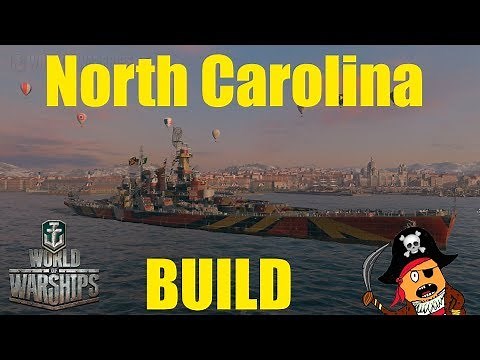 World of Warships North Carolina Build and Captain Skills