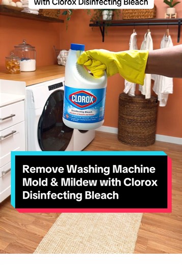 Ready for a washing machine deep clean? Enter Clorox Disinfecting Bleach — a.k.a. mold and mildew's greatest enemy. 🫡 #Clorox #CleanTok #DeepClean #MoldAndMildew #WashingMachine #WashingMachineClean #Cleaning #LaundryRoom