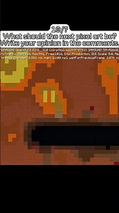 I made l'am pancake pixel art in Minecraft