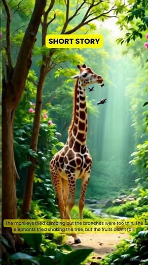 The Tall Giraffe and the Hidden Fruit | Moral Story for Kids | Short Story | Animal story for Kids