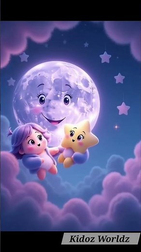Sleepy Moon & Little Star 🌟 | Cute Good Night Reel | Night Wishes #viral #trending