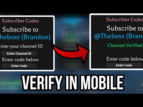 HOW TO VERIFY CHANNEL ID IN AOPG (MOBILE) THE BOSS BRANDON A ONE PIECE GAME CHANNEL VERIFICATION