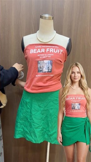 Graphic Tee to Ruched Tube Top. #diy #fashion