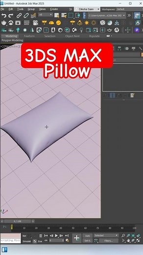 ✅ Make Pillow in 3ds Max 🛏️ | Cloth Modifier Tutorial | Quick Tip