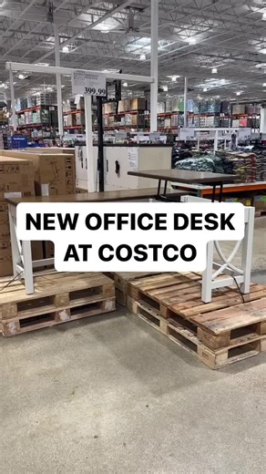 New Costco Office Desk with USB Ports and Outlets | Bayside Furnishings